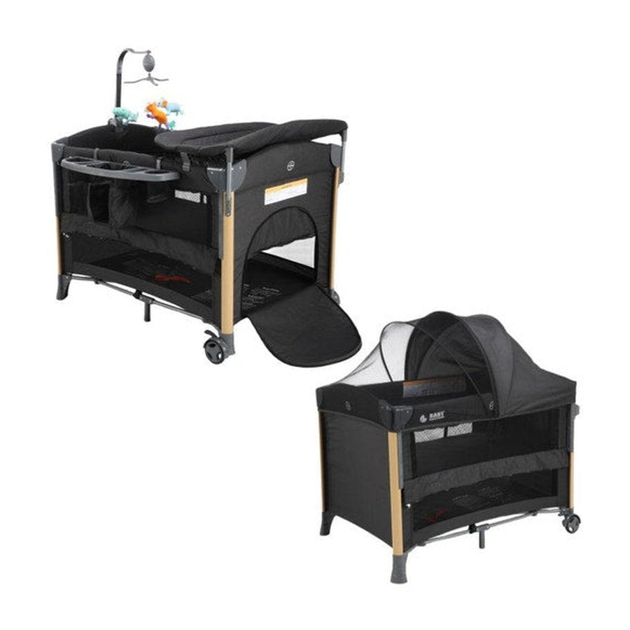 Baby Brightness 4 in 1 Portacot Black