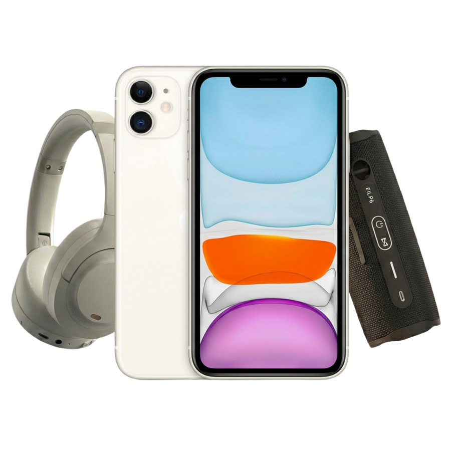 iPhone 12 + Speaker + Headphones