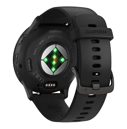 Garmin Venu 3 Smartwatch (Slate/Black) Bundle with Charging Stand and Port Plugs (3 Items)