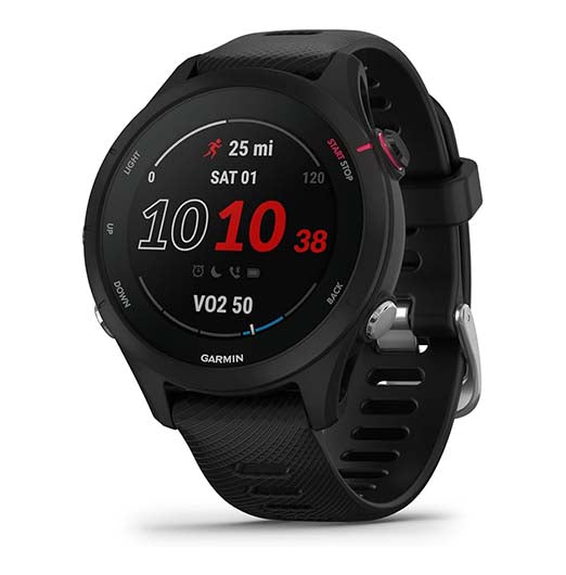 Garmin Forerunner 255 Smaller Easy to Use Lightweight GPS Running Smartwatch, Music Storage, Advanced Training and Recovery Insights, Safety and Tracking Features, Up to 12 Days Battery Life, Black,