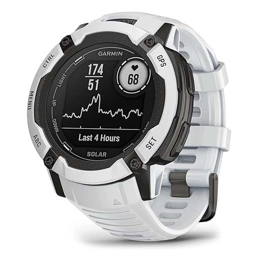 Garmin 010-02805-14 Instinct 2X Solar Rugged GPS Smartwatch Whitestone Bundle with 2 YR CPS Enhanced Protection Pack