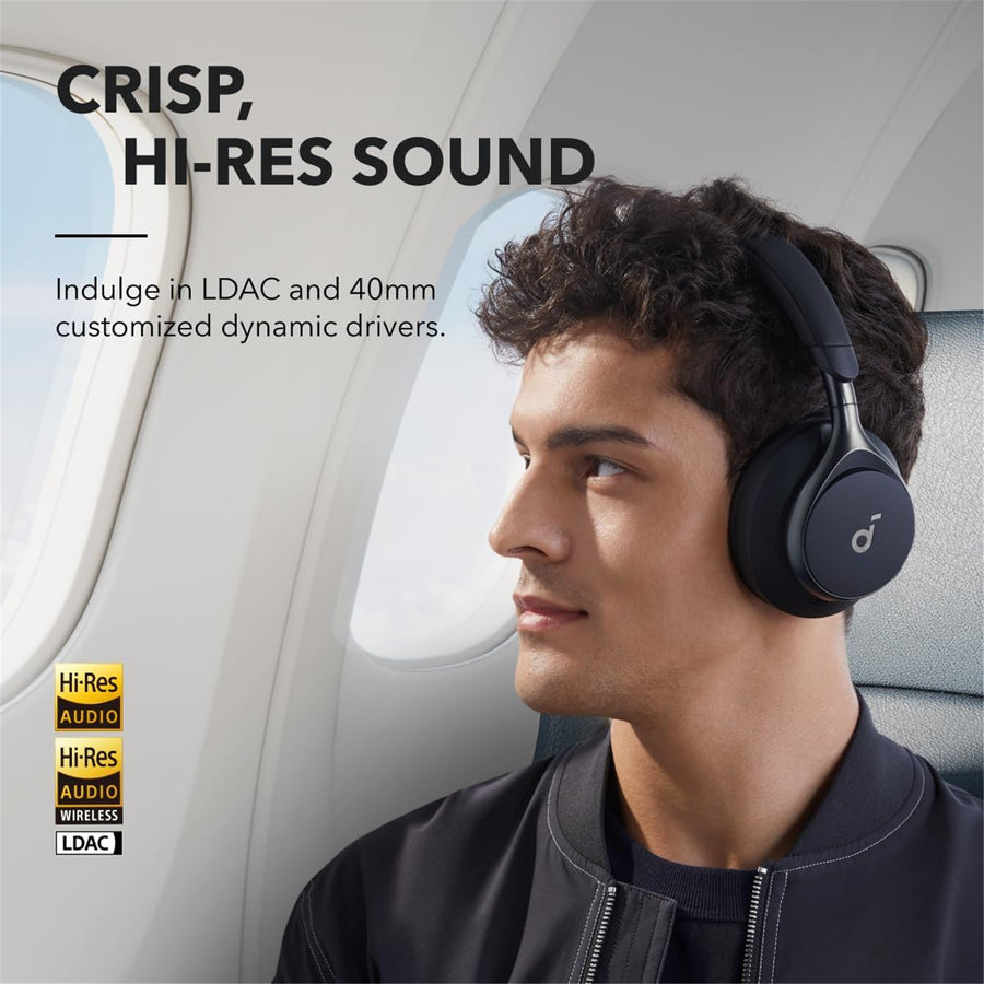 Soundcore by Anker Space One Wireless Over-Ear Noise Cancelling Headphones - Black