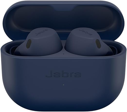 Jabra Elite 8 Active Wireless in-Ear Bluetooth Earbuds with Adaptive Hybrid Active Noise Cancellation and 6 Built-in Microphones, Water and Sweat Resistant - Navy
