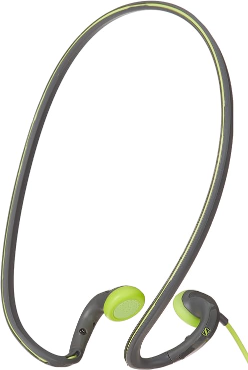 Sennheiser PMX 684i Fitness Workout Sports Running and Cycling Earbud/in Ear Ultralight Compatible with Apple/iPhone/iPad Neckband Headphone Grey/Green Color Headset Sweat and Water Resistant