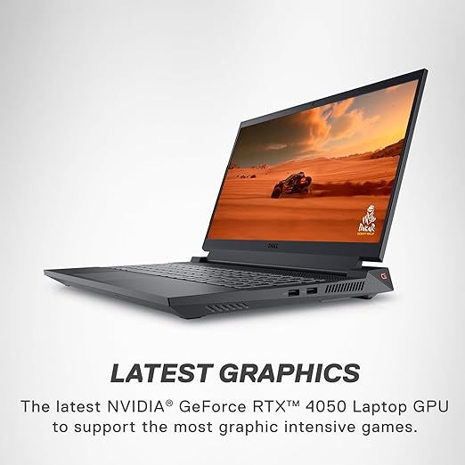Dell Laptop Gaming G15 5530 - Core i7-13650HX - 15.6” FHD 120Hz - 16GB Memory - 512GB SSD - NVIDIA GeForce RTX 4050 Graphics - Win 11 Home - 1 Year Basic Onsite Support by Dell - Dark Shadow Gray
