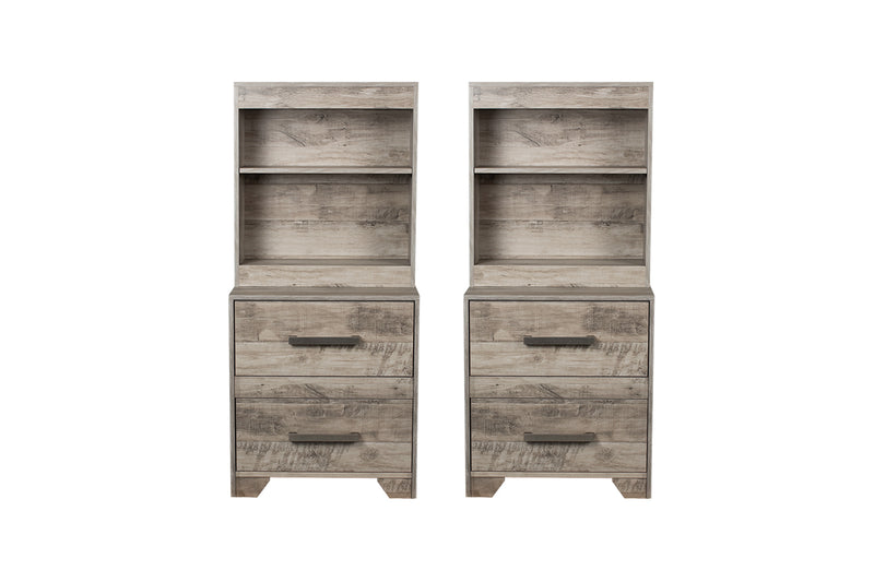 (Set Of 2) Agilent Bedside Table With Side Pier Combo