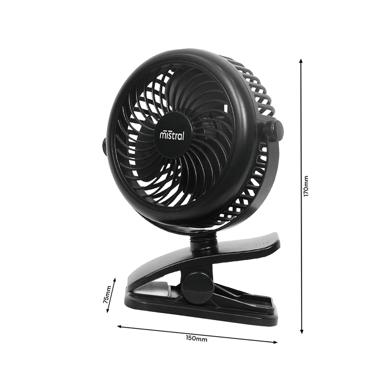 Mistral Rechargeable Clip Fan