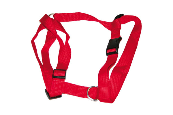 Vital Pet Products Adjustable Nylon Dog Harness (Red) (25mm x 70-90cm)