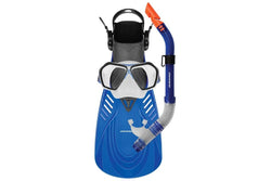 Mirage Fiji Silicone Mask, Snorkel & Fin Set - Blue - S / M