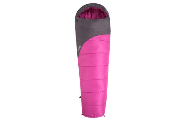 Mountain Warehouse Summit 250 Left Zip Mummy Sleeping Bag (Fuchsia/Black) (215cm)
