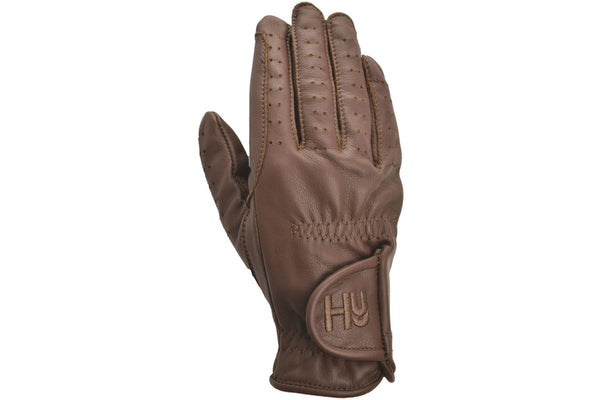 Hy5 Adults Synthetic Leather Riding Gloves (Brown) (XL)