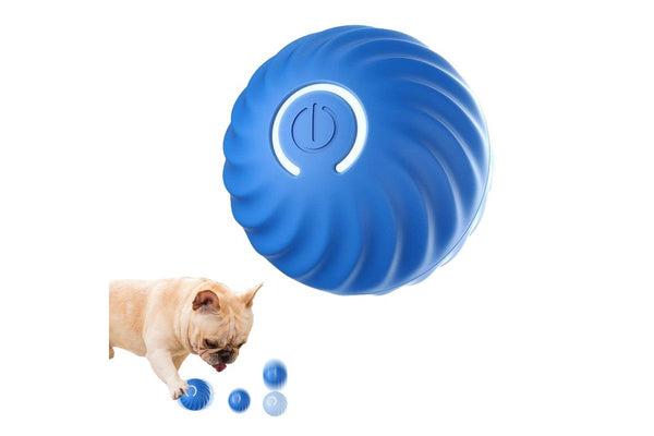 Pet Automatic Rolling Ball Toy Jumping Bouncing Ball Pet Dog Toy Blue