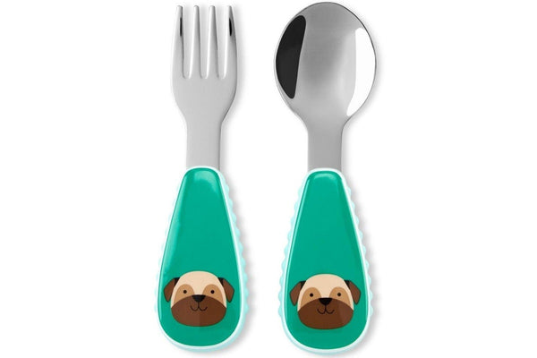 Skip Hop: Zoo Utensils Fork & Spoon Set - Pug