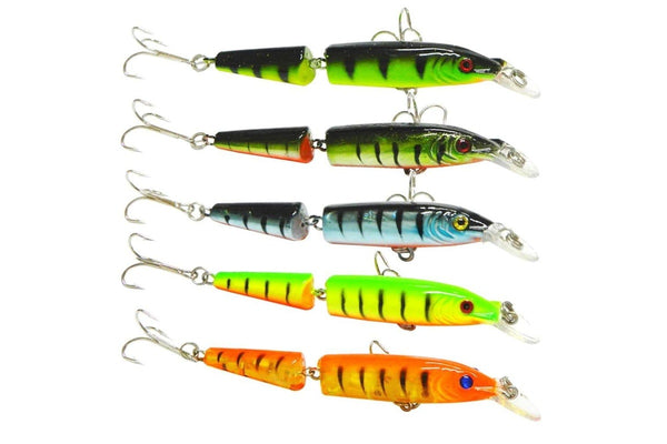 5 Piece 10.5cm 9.6g 2 Section Hard Plastic Fishing Lures Set