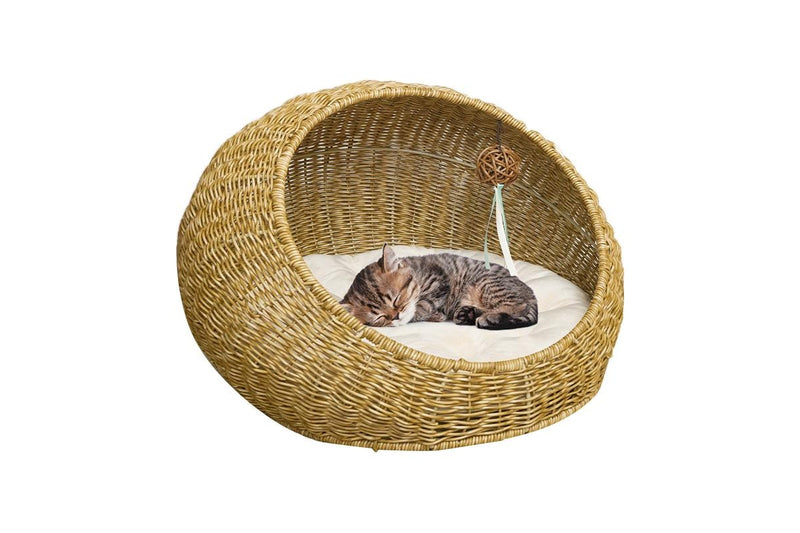 Dome Cat Bed for Medium Indoor Cats - Brown