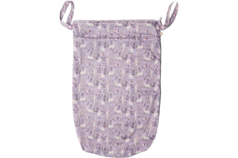 Nestling: XL Double Pocket Wet Bag - Lilac Bunnies