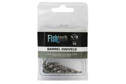 Fishtech 1/0 Barrel Swivels x 12