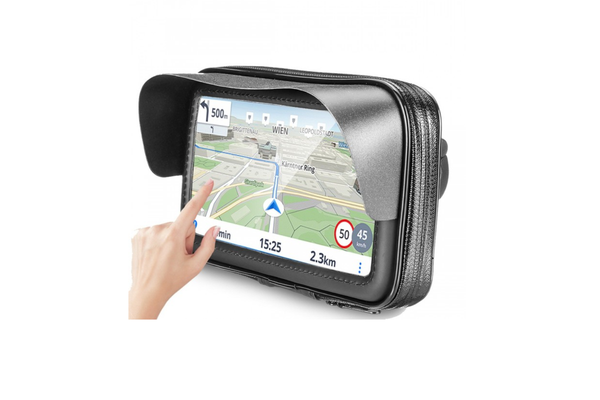 Waterproof Touch Screen Smart Phone Bike Handlebar Bag - One Size