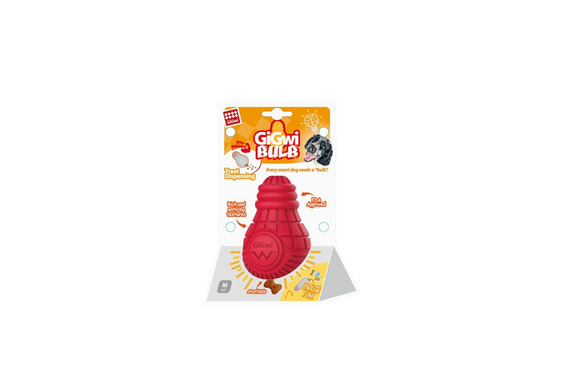 GiGwi: Rubber Bulb, Treat Dispensing Dog Toy - Medium