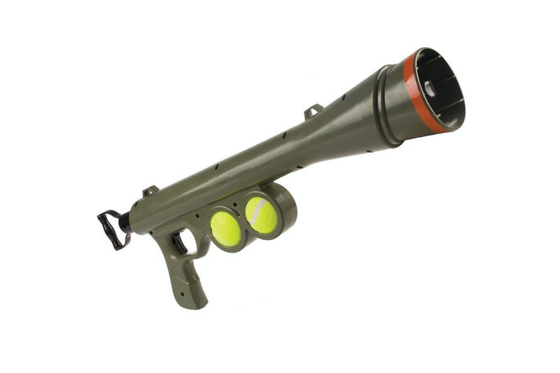 M-Pets Bazooka Ball Launcher Shooter Thrower Gun Pets Dog Cat Play Toy GRN 23m