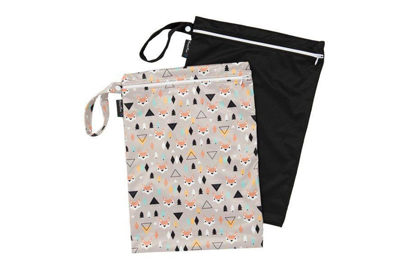 Mum 2 Mum: Wet Bag - Foxes/Black (2 Pack)