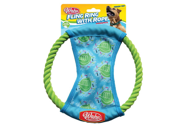 Wahu Pet - Tough Fling Ring with Rope