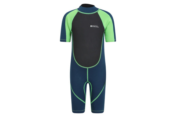 Mountain Warehouse Childrens/Kids Contrast Panel Wetsuit (Green) (11-12 Years)