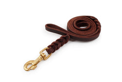 1.8m 2.8m Braided Real Leather Dog Leash