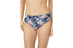 Debenhams Womens/Ladies Floral Fold Over Bikini Bottoms (Navy) (20 UK)