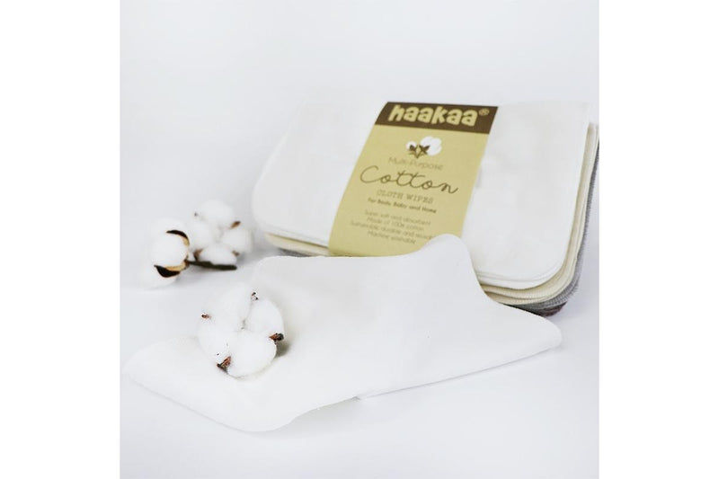 Haakaa: Cotton Cloth Wipes- 20x20cm (8pcs)