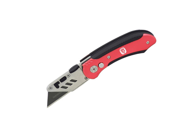 Spear & Jackson Metal Folding Utility Knife w 10-Blades Cutting Cutter Hand Tool