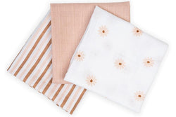 Lulujo: Mini Muslin Cloth - Daises (3 Pack)