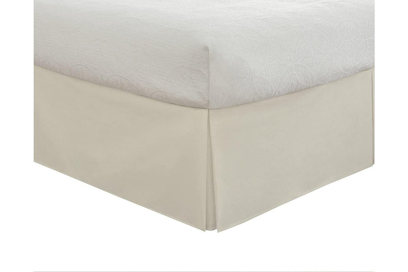 Bedding Tailored Bed Skirt, 36 cm Drop Pleated Styling Twin Ivory