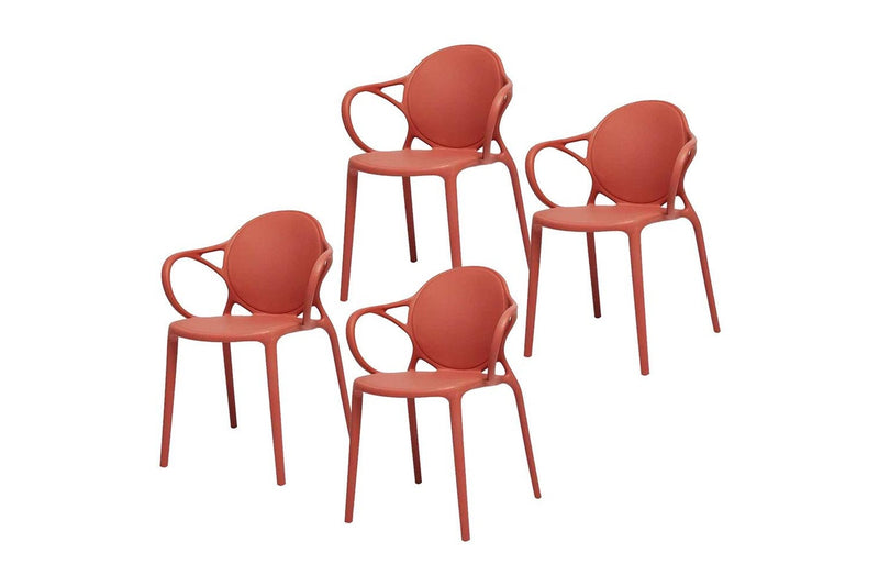 Fraser Country Contemporary Modern Dining Chair (Set of 4) - Red