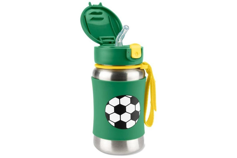 Skip Hop: Spark Style Stainless Steel Straw Bottle - Soccer