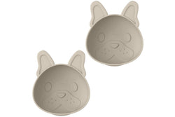 Melii: Suction Bowl - Luxe Bulldog (2 Pack)