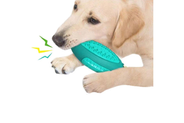 Dog Toothbrush Chew Stick Treat Balls Dispensing Dog Toys -Blue