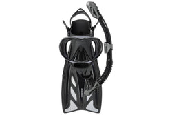 Mirage Infinity Silicone Mask, Snorkel & Fin Set - Black - S / M