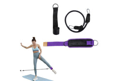 3Pcs Ankle Resistance Band Set Leg Training Resistance Band Fitness Training Equipment Purple