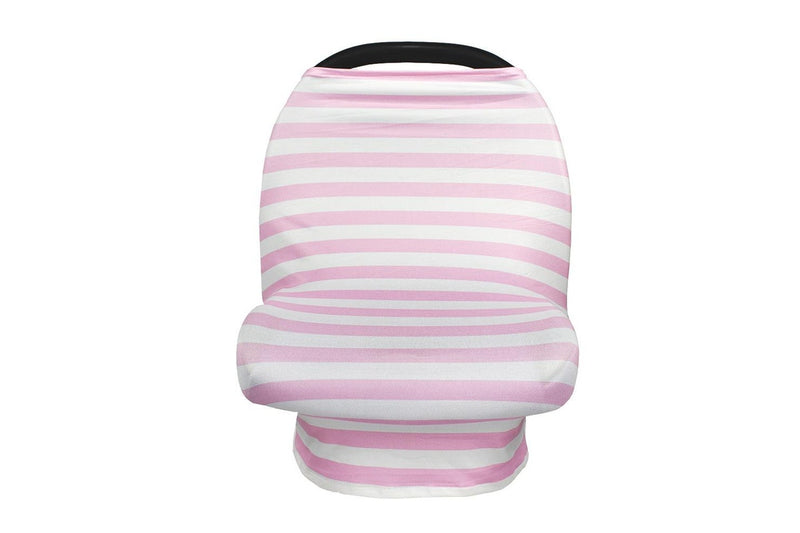 Breastfeeding Cover Cotton Nursing Maternity - White/Pink Stripes