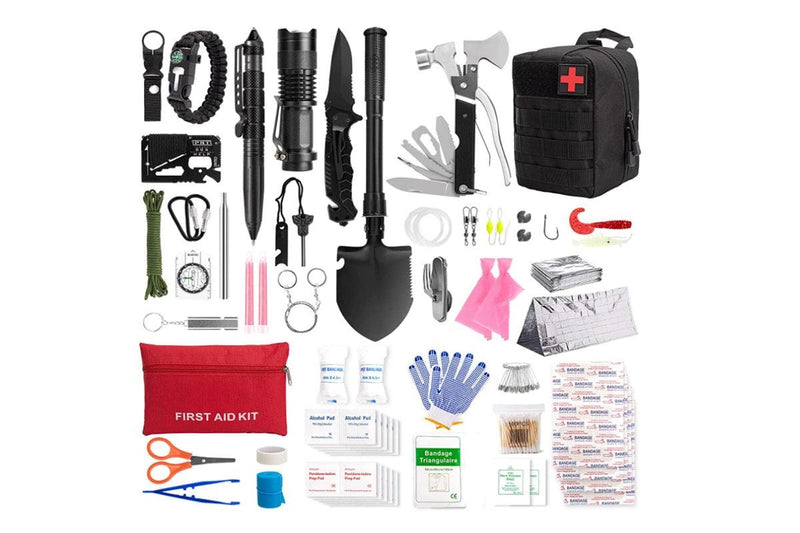 232Pcs Emergency Survival Kit, First Aid Kit Professional Survival Gear Tool B