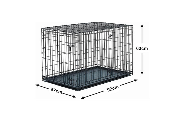 36 inch Double Door Folding Pet Wire Cage Metal Folding Cage for Pets