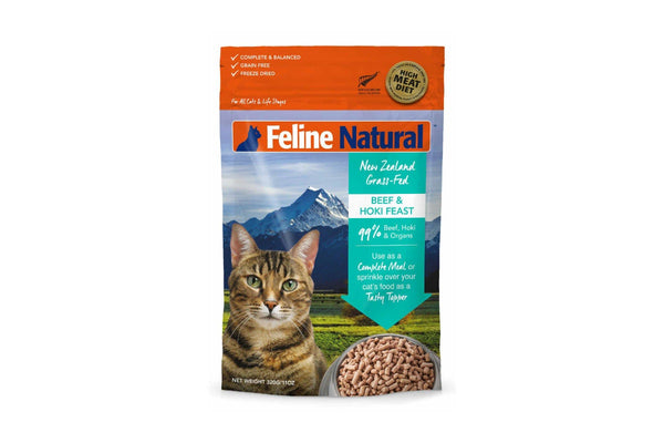 Feline Natural: Freeze-Dried Cat Food, Beef & Hoki 320g