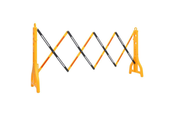 Folding Traffic Barrier Yellow And Black 250X38X96 Cm Opbknn