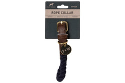 Field + Wander: Small Rope Collar - 28-38cm (Blue)