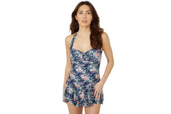 Debenhams Womens/Ladies Floral Skirted One Piece Swimsuit (Navy) (8 UK)