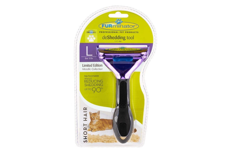 Furminator: DeShedding Tool - Large Short Hair Cat (Metallic Purple)