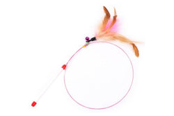 High Toughness Two Color Feather Wire Funny Cat Toy Multi - Standard