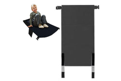 Portable Kids Footrest Hammock Toddler Travel Bed Airplane Car Seat Extender for Toddler Kids Black