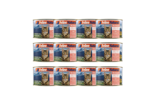 Feline Natural: Canned Cat Food, Lamb & Salmon 170g (12 pack)